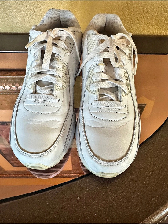 Nike Shoes - Youth Nike Air Max 90 Triple White Sneakers White US 7Y